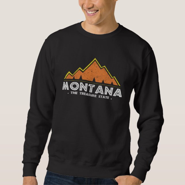 Moletom Montana Vintage Retro Mountains Nature Hiking  1 (Frente)