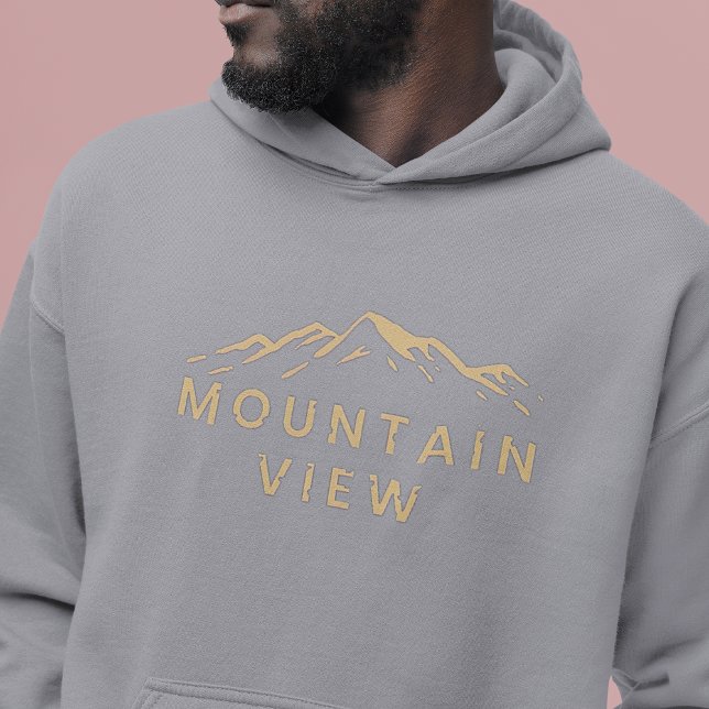 Moletom Montanha Em Beige (Mountain View In Beige Hoodie)