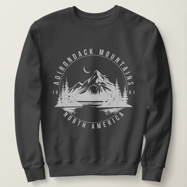 Moletom Montanhas Adirondack Retro Vintage 1981 (Frente do Design)