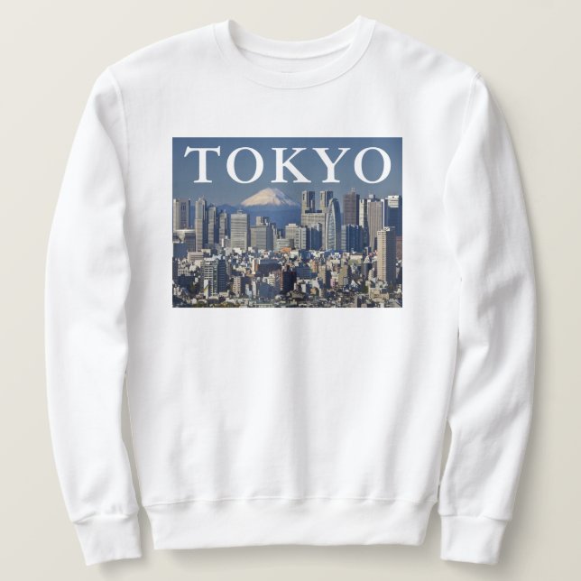 Moletom Monte Fuji | Distrito de Shinjuku Skyline Tokyo Ja (Frente do Design)