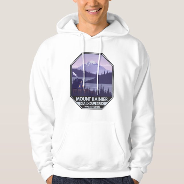 Moletom Monte Rainier National Park Washington Cabin Retro (Frente)