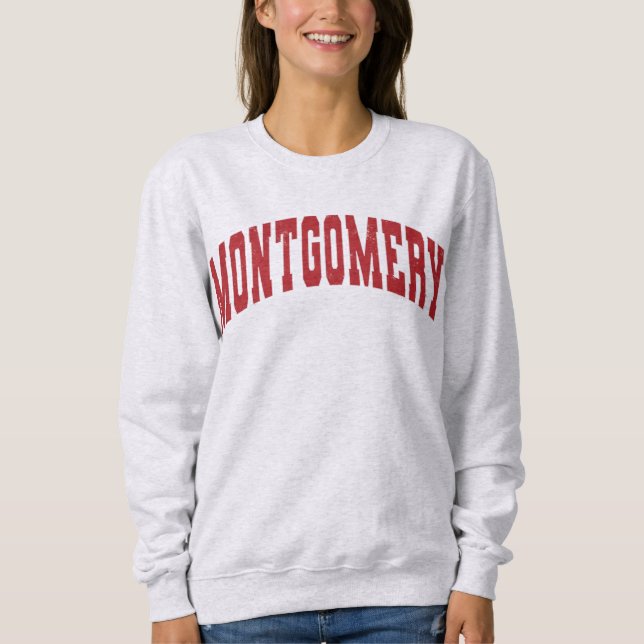 Moletom Montgomery Alabama Vintage College Style (Frente)