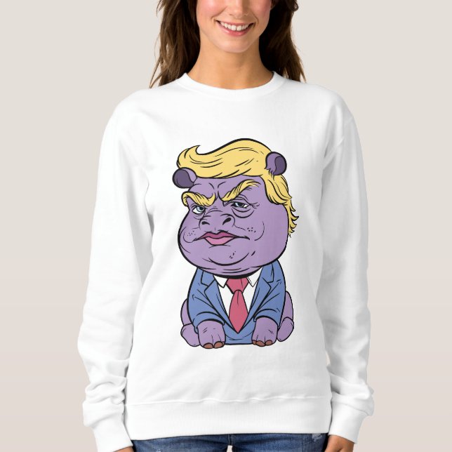 Moletom Moo Deng Para Trump Sweatshirt, Donald Trump 2024 (Frente)