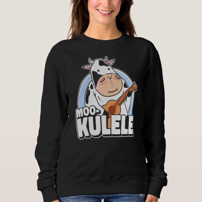 Moletom Moo Kulele Uke Ukulele Player Ukulele (Frente)