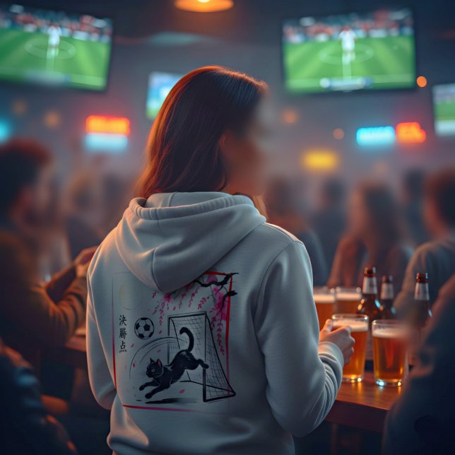 Moletom Moonlit Cherry Blossom Cat Soccer for japaness art (Criador carregado)