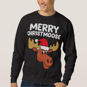 Moletom Moose Christmas Hat Moose Feliz Christmoose Feliz