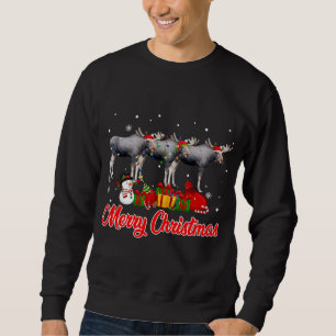 Moletom Moose Christmas Pajama Funny Xmas Lights