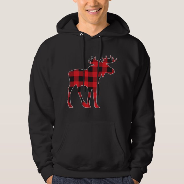 Moletom Moose Elk Xadrez Buffalo Check Pajama Lumberjack C (Frente)