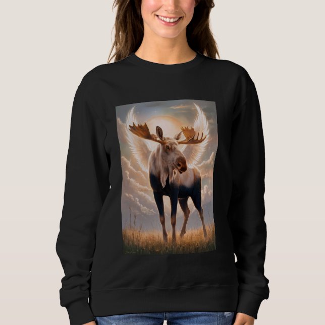 Moletom Moose Spirit Guide Animal Nature Lover Willife Fo (Frente)