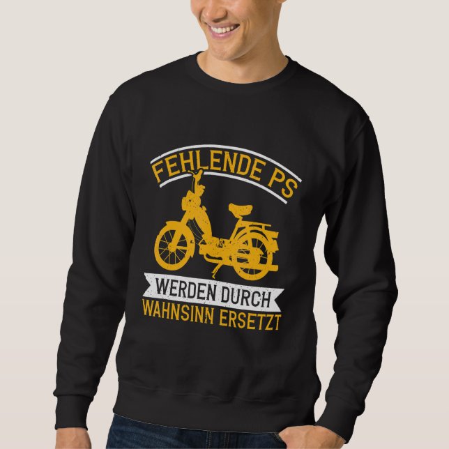 Moletom Moped Madness Moped Mochute Moped Driver Retro (Frente)