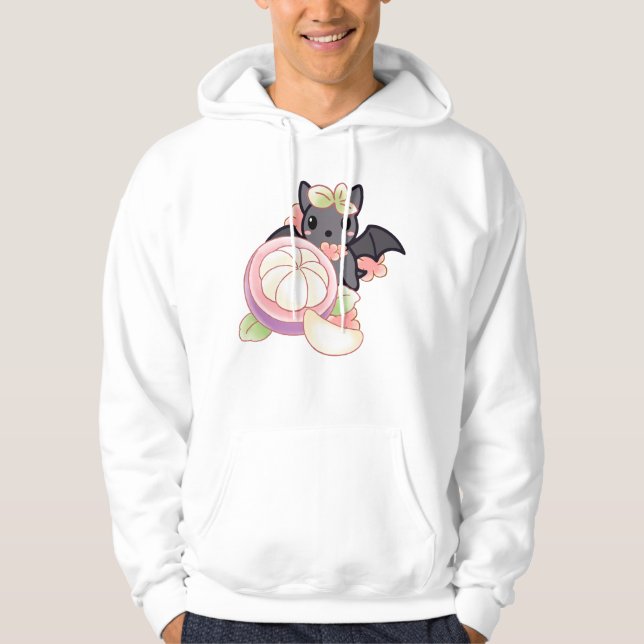 Moletom Morcego Kawaii Fofo com Mangostim Exótico (Frente)