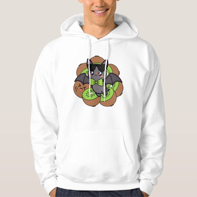 Moletom Morcego Kawaii Kiwi com Óculos de Sol (Frente)