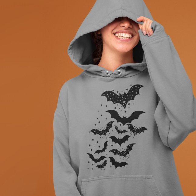 Moletom Morcegos e Estrelas Voadoras do Halloween na Galáx (Criador carregado)