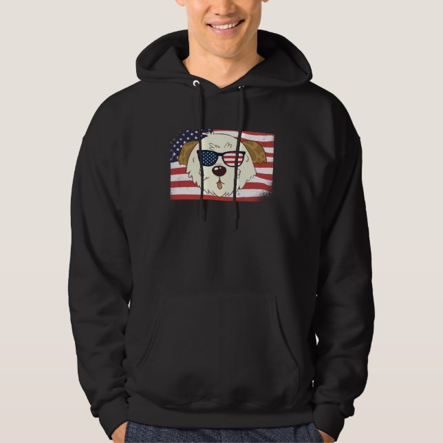 Moletom Morkie Dad & Mom American Flag 4th of July USA  Mo (Frente)