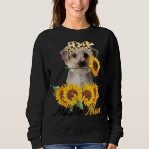 Moletom Morkie Mãe Cachorro Sunflower Summer Mamãe Mulhere