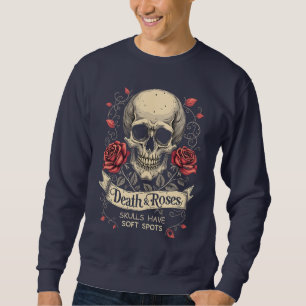 Moletom Morte e Rosas: crânios têm manchas moles