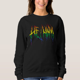 Moletom Morte Metal Lgbtq+ Orgulho Pronoun Ele Pronuncia