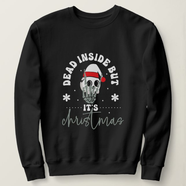 Moletom Morto, mas é natal (Frente do Design)