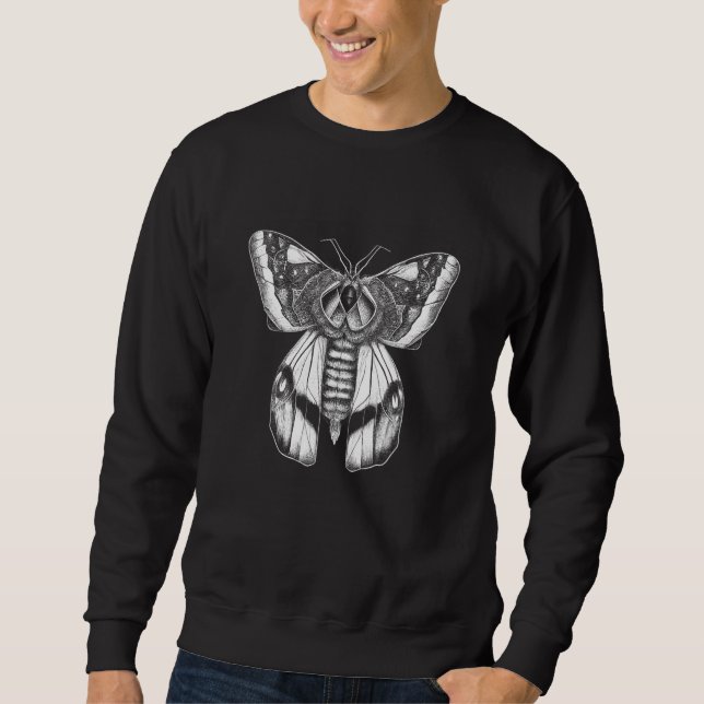 Moletom Moth Insect Magical Esoteric Line Illustration 1 (Frente)