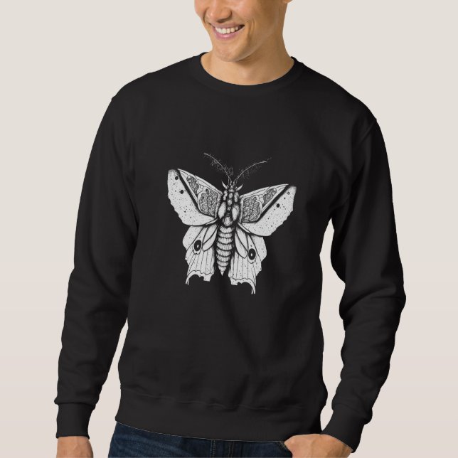 Moletom Moth Insect Magical Esoteric Line Illustration  5 (Frente)