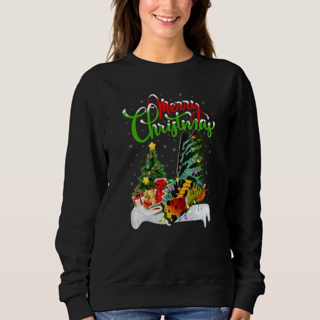 Moletom Moth  Xmas Decorations Santa Moth Christmas (Frente)