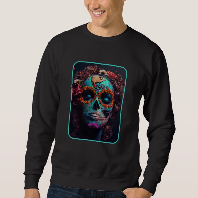 Moletom Mother Earth As Dead Dia De Muertos Women Floral S (Frente)