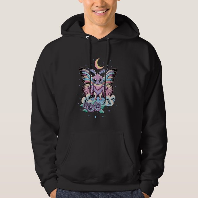 Moletom Mothman Moth Man Cute Kawaii Occult Satanic Pastel (Frente)