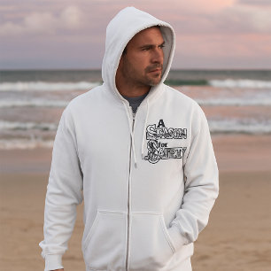 Moletom Motivação Branca e Preto de Segurança