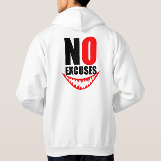 Moletom Motivação Sem Desculpas Tipografia Design (Verso)