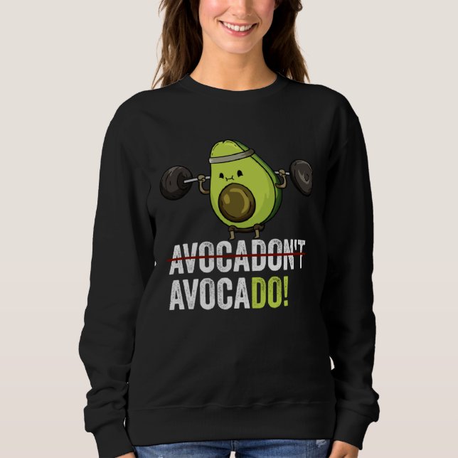 Moletom Motivation Weightlifting Gym Vegan Avocado (Frente)