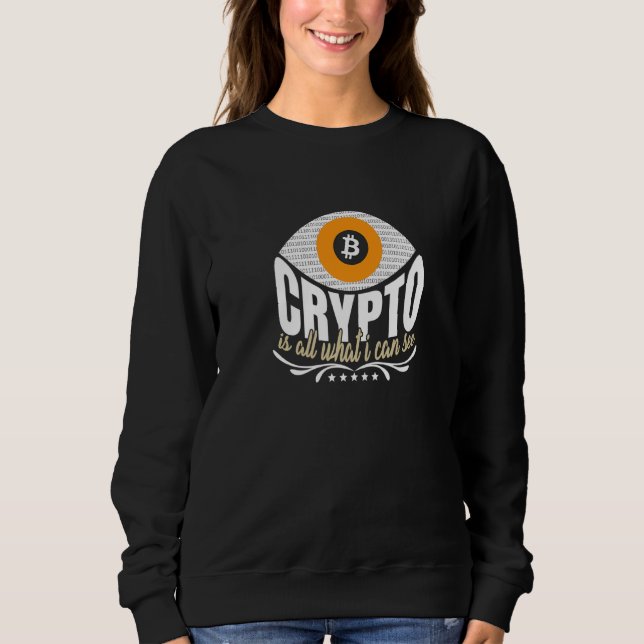 Moletom Motivational Cheerful Eye Of Crypto Illustration P (Frente)