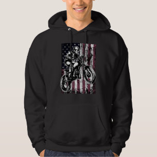 Moletom Motocicleta Chopper Bandeira Americana EUA Patriót