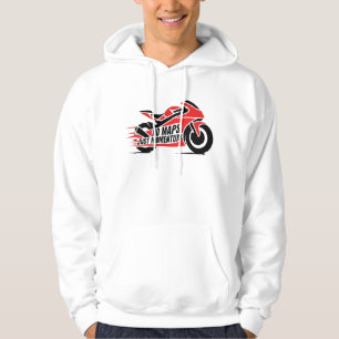 Moletom Motocicleta Esportiva Vermelha e Preta