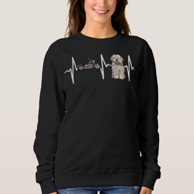 Moletom Motociclo Coton De Tulear Heartbeat (Frente)
