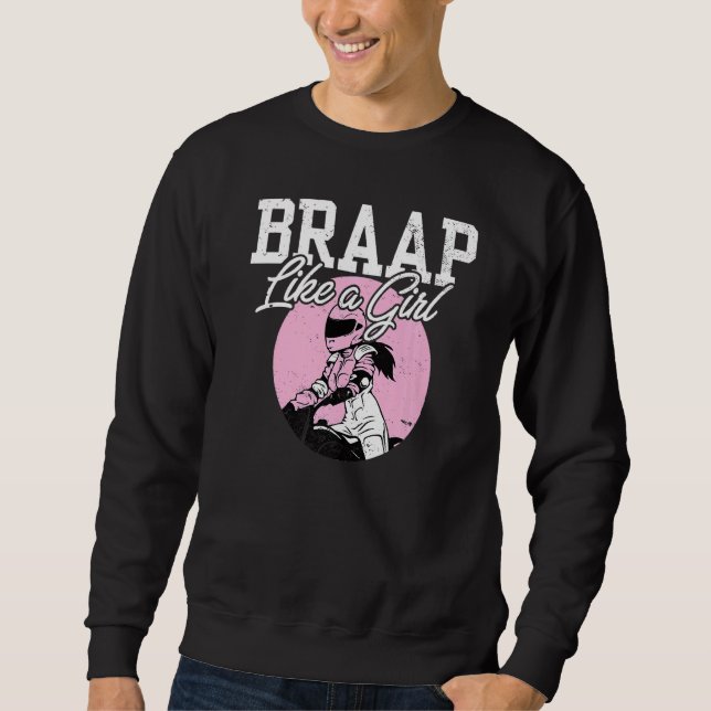 Moletom Motocross I Dirt Bike I Girl Bikers I Brake Like A (Frente)