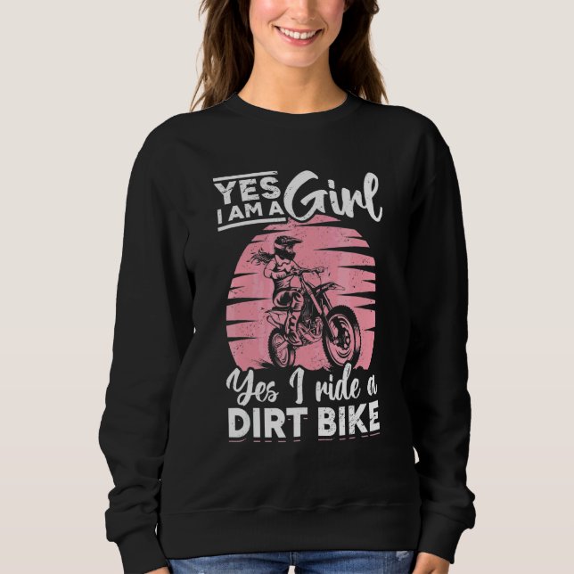 Moletom Motocross Sim Eu Sou Uma Menina E Sim Eu Ando De M (Frente)