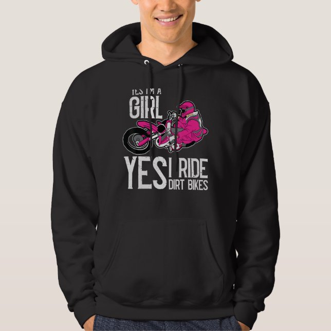 Moletom Motocross Sim Eu Sou Uma Rapariga E Sim Eu Passo U (Frente)