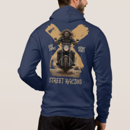 Moletom Motorciclista com Cabelo Fluente
