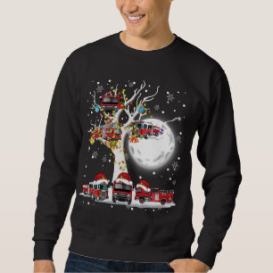 Moletom Motores de Fogo do Papai Noel em Tree Christmas Pa