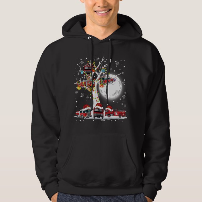 Moletom Motores de Fogo do Papai Noel em Tree Christmas Pa (Frente)