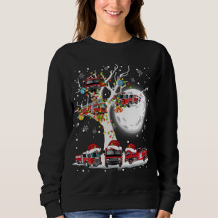 Moletom Motores de Fogo do Papai Noel em Tree Christmas Pa