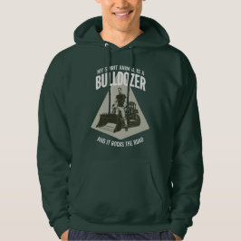 Moletom Motorista de Bulldozer Espírito Animal Silhueta Vi