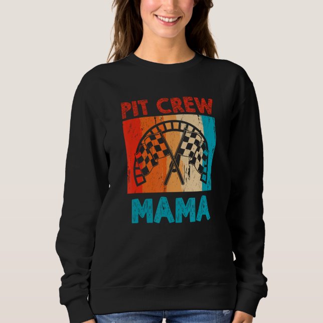 Moletom Motorista De Carro De Pit Crew Mama (Frente)