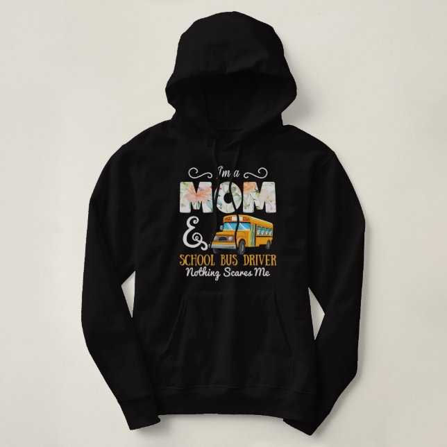Moletom Motorista de Ônibus Engraçado Presente na mamãe Mo (Frente do Design)