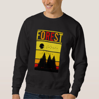 Moletom Mountain and Forest Scene Silhouette  48
