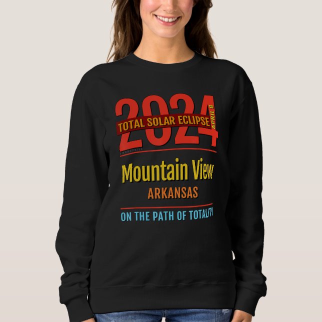 Moletom Mountain View Arkansas AR Total Solar Eclipse 2024 (Frente)