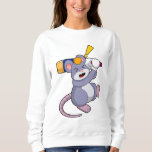 Moletom Mouse at Cricket with Cricket bat<br><div class="desc">This design is the perfect gift for a birthday,  Christmas and other celebrations. It is suitable for women,  men and kids.</div>