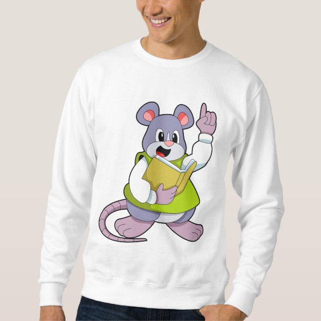 Moletom Mouse como professor com livro (Frente)