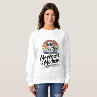 Moletom Movement Is Medicine Cat - Retro Running Cat