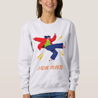 Moletom Movimento de Dança Energético Gráfico Jovem